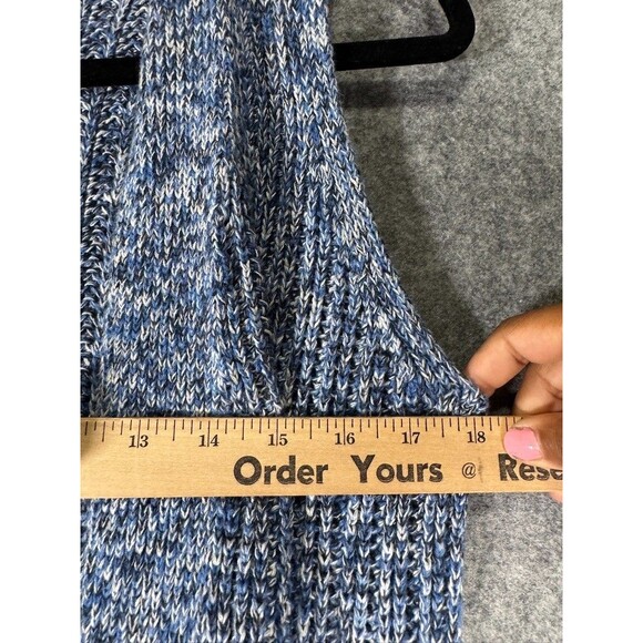 Gap Sweater‎ Women Medium Blue Sleeveless Knit Oversized Open Vest Casual - Picture 5 of 8